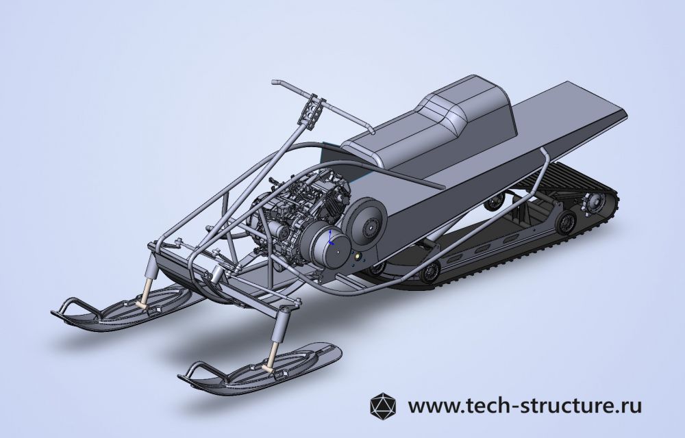  3D модель снегохода